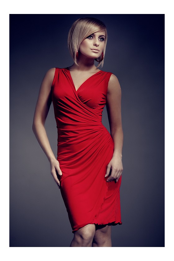 Dress sukienka 053 czerwona...
