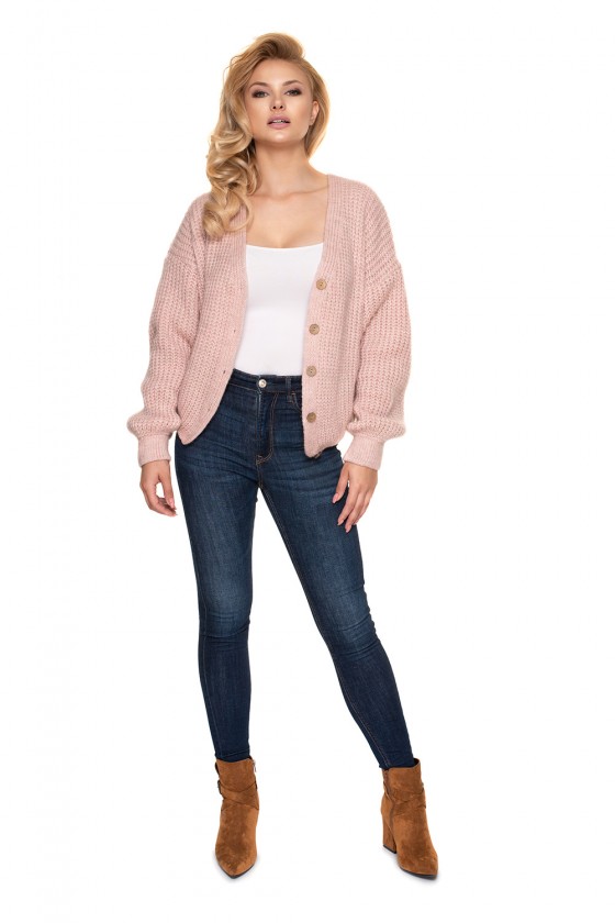 Sweater Kardigan Model 30077 Blady Róż - PeeKaBoo
