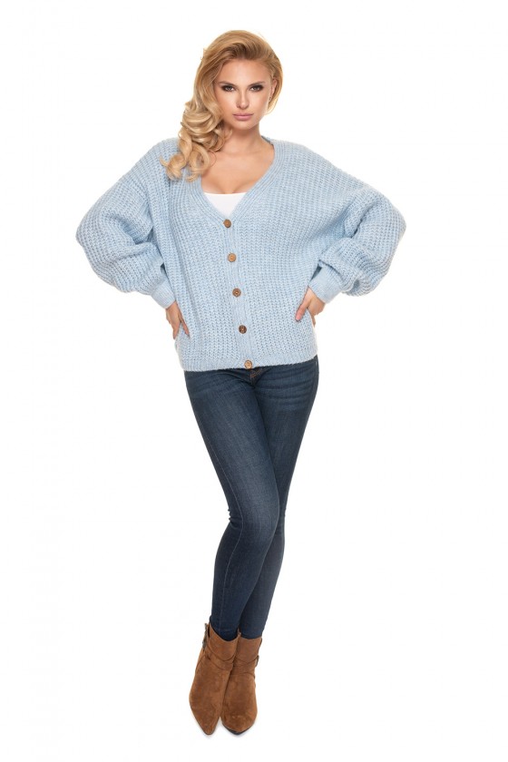 Sweater Kardigan Model 30077 Błękit - PeeKaBoo